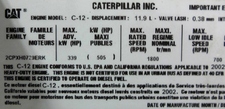 USED CATERPILLAR ENGINE | 2003 CAT C12 DIESEL 11.9L 505HP MOTOR FOR SALE