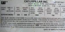 CAT DIESEL MOTOR | USED CATERPILLAR C12 DIESEL MOTOR 2003 11.9L 505HP FOR SALE